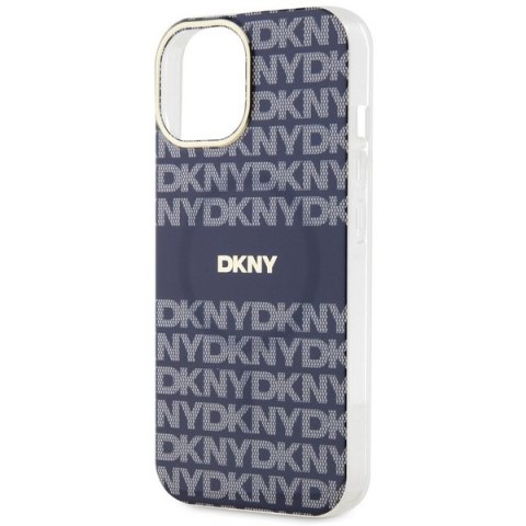 DKNY DKHMP15SHRHSEB iPhone 15 / 14 / 13 6.1" niebieski/blue hardcase IML Mono & Stripe MagSafe