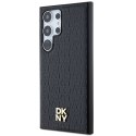 DKNY DKHMS24LPSHRPSK S24 Ultra S928 czarny/black hardcase Leather Pattern Metal Logo MagSafe