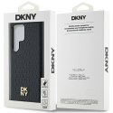 DKNY DKHMS24LPSHRPSK S24 Ultra S928 czarny/black hardcase Leather Pattern Metal Logo MagSafe