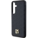 DKNY DKHMS24MPSHRPSK S24+ S926 czarny/black hardcase Leather Pattern Metal Logo MagSafe