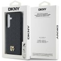 DKNY DKHMS24MPSHRPSK S24+ S926 czarny/black hardcase Leather Pattern Metal Logo MagSafe