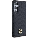 DKNY DKHMS24SPSHRPSK S24 S921 czarny/black hardcase Leather Pattern Metal Logo MagSafe