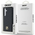 DKNY DKHMS24SPSHRPSK S24 S921 czarny/black hardcase Leather Pattern Metal Logo MagSafe