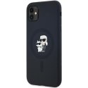 Karl Lagerfeld KLHMN61SCMKCRHK iPhone 11 / Xr 6.1" czarny/black hardcase Silicone Karl & Choupette MagSafe