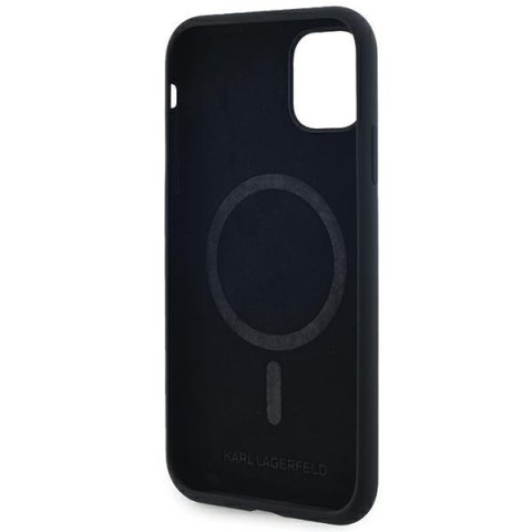 Karl Lagerfeld KLHMN61SCMKCRHK iPhone 11 / Xr 6.1" czarny/black hardcase Silicone Karl & Choupette MagSafe