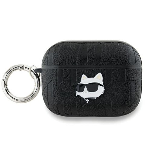 Karl Lagerfeld KLAP2PGCHPK AirPods Pro 2 (2022/2023) cover czarny/black Monogram Choupette Head