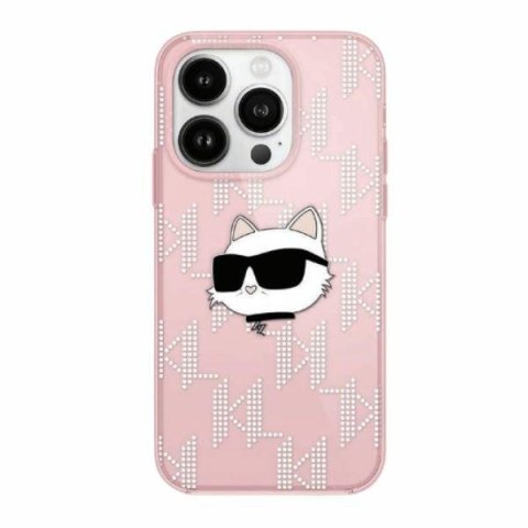 Karl Lagerfeld KLHCP15XHKLPCHP iPhone 15 Pro Max 6.7" różowy/pink hardcase IML Choupette Head & Monogram