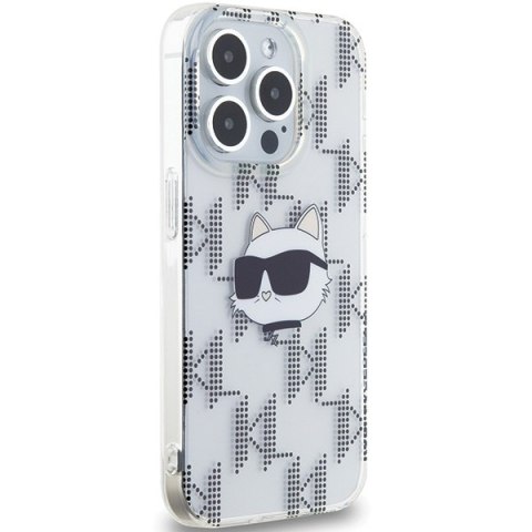 Karl Lagerfeld KLHCP15LHKLPCHT iPhone 15 Pro 6.1" transparent hardcase IML Choupette Head & Monogram