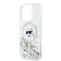 Karl Lagerfeld KLHMP15XLGCHSGH iPhone 15 Pro Max 6.7" hardcase transparent Liquid Glitter Choupette Head Magsafe