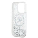 Karl Lagerfeld KLHMP15XLGKISGH iPhone 15 Pro Max 6.7" hardcase transparent Liquid Glitter Karl Head Magsafe