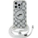 Karl Lagerfeld KLHMP15LHCKCKLCT iPhone 15 Pro 6.1" transparent hardcase IML Crossbody Monogram Karl & Choupette Head MagSafe