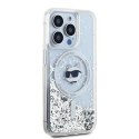 Karl Lagerfeld KLHMP15LLGCHSGH iPhone 15 Pro 6.1" hardcase transparent Liquid Glitter Choupette Head Magsafe