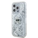 Karl Lagerfeld KLHMP15LLGKISGH iPhone 15 Pro 6.1" hardcase transparent Liquid Glitter Karl Head Magsafe