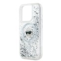 Karl Lagerfeld KLHMP15LLGKISGH iPhone 15 Pro 6.1" hardcase transparent Liquid Glitter Karl Head Magsafe