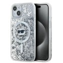 Karl Lagerfeld KLHMP15MLGCHSGH iPhone 15 Plus / 14 Plus 6.1" hardcase transparent Liquid Glitter Choupette Head Magsafe