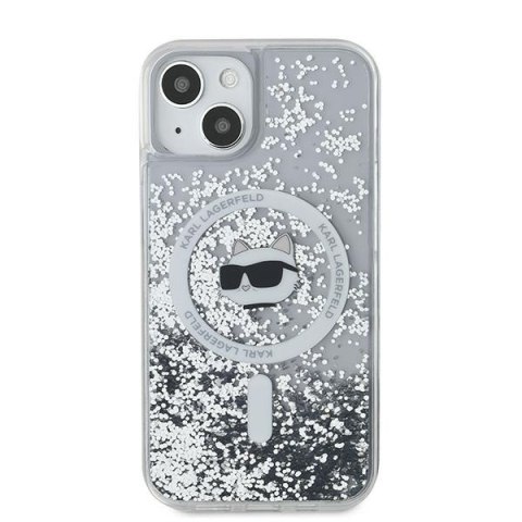 Karl Lagerfeld KLHMP15MLGCHSGH iPhone 15 Plus / 14 Plus 6.1" hardcase transparent Liquid Glitter Choupette Head Magsafe