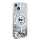 Karl Lagerfeld KLHMP15MLGCHSGH iPhone 15 Plus / 14 Plus 6.1" hardcase transparent Liquid Glitter Choupette Head Magsafe