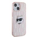 Karl Lagerfeld KLHCP13MHKLPCHP iPhone 13 6.1" różowy/pink hardcase IML Choupette Head & Monogram