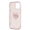 Karl Lagerfeld KLHCP13MHKLPCHP iPhone 13 6.1" różowy/pink hardcase IML Choupette Head & Monogram