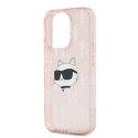 Karl Lagerfeld KLHCP15XHKLPCHP iPhone 15 Pro Max 6.7" różowy/pink hardcase IML Choupette Head & Monogram