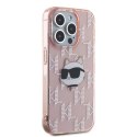 Karl Lagerfeld KLHCP15LHKLPCHP iPhone 15 Pro 6.1" różowy/pink hardcase IML Choupette Head & Monogram