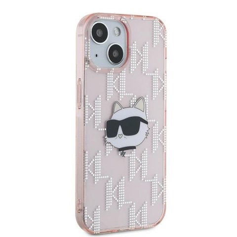 Karl Lagerfeld KLHCP15SHKLPCHP iPhone 15 / 14 / 13 6.1" różowy/pink hardcase IML Choupette Head & Monogram