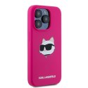 Karl Lagerfeld KLHMP15XSCHPPLF iPhone 15 Pro Max 6.7" różowy/fuschia hardcase Silicone Choupette Head MagSafe