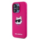 Karl Lagerfeld KLHMP15LSCHPPLF iPhone 15 Pro 6.1" różowy/fuschia hardcase Silicone Choupette Head MagSafe