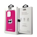 Karl Lagerfeld KLHMP15LSCHPPLF iPhone 15 Pro 6.1" różowy/fuschia hardcase Silicone Choupette Head MagSafe