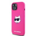 Karl Lagerfeld KLHMP15MSCHPPLF iPhone 15 Plus / 14 Plus 6.7" różowy/fuschia hardcase Silicone Choupette Head MagSafe