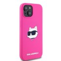 Karl Lagerfeld KLHMP15MSCHPPLF iPhone 15 Plus / 14 Plus 6.7" różowy/fuschia hardcase Silicone Choupette Head MagSafe