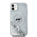 Karl Lagerfeld KLHMN61LGCHSGH iPhone 11 / Xr 6.1" hardcase transparent Liquid Glitter Choupette Head Magsafe