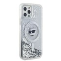 Karl Lagerfeld KLHMP12MLGCHSGH iPhone 12/12 Pro 6.1" hardcase transparent Liquid Glitter Choupette Head Magsafe