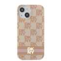 DKNY DKHMP15SHCPTSP iPhone 15 / 14 / 13 6.1" różowy/pink hardcase IML Checkered Mono Pattern & Printed Stripes MagSafe