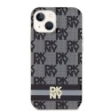 DKNY DKHMP15MHCPTSK iPhone 15 Plus / 14 Plus 6.7" czarny/black hardcase IML Checkered Mono Pattern & Printed Stripes MagSafe