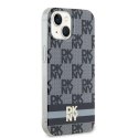 DKNY DKHMP15MHCPTSK iPhone 15 Plus / 14 Plus 6.7" czarny/black hardcase IML Checkered Mono Pattern & Printed Stripes MagSafe