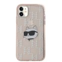 Karl Lagerfeld KLHCN61HKLPCHP iPhone 11 / Xr 6.1" różowy/pink hardcase IML Choupette Head & Monogram