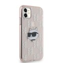 Karl Lagerfeld KLHCN61HKLPCHP iPhone 11 / Xr 6.1" różowy/pink hardcase IML Choupette Head & Monogram