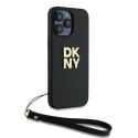 DKNY DKHCP14XPBSWSK iPhone 14 Pro Max 6.7" czarny/black hardcase Wrist Strap Stock Logo