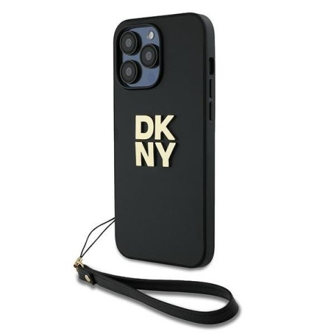 DKNY DKHCP14LPBSWSK iPhone 14 Pro 6.1" czarny/black hardcase Wrist Strap Stock Logo