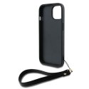 DKNY DKHCP14SPBSWSK iPhone 14 / 15 / 13 6.1" czarny/black hardcase Wrist Strap Stock Logo