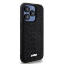 DKNY DKHCP15X3DRPWK iPhone 15 Pro Max 6.7" czarny/black hardcase 3D Rubber Repeat Pattern