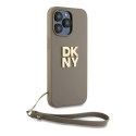 DKNY DKHCP15XPBSWSE iPhone 15 Pro Max 6.7" beżowy/beige hardcase Wrist Strap Stock Logo