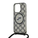 Karl Lagerfeld KLHMP15XHCKCKLCK iPhone 15 Pro Max 6.7" czarny/black hardcase IML Crossbody Monogram Karl & Choupette Head MagSaf