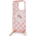 Karl Lagerfeld KLHMP15XHCKCKLCP iPhone 15 Pro Max 6.7" różowy/pink hardcase IML Crossbody Monogram Karl & Choupette Head MagSafe