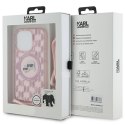 Karl Lagerfeld KLHMP15LHCKCKLCP iPhone 15 Pro 6.1" różowy/pink hardcase IML Crossbody Monogram Karl & Choupette Head MagSafe