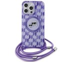 Karl Lagerfeld KLHMP15LHCKCKLCU iPhone 15 Pro 6.1" fioletowy/purple hardcase IML Crossbody Monogram Karl & Choupette Head MagSaf