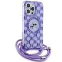 Karl Lagerfeld KLHMP15LHCKCKLCU iPhone 15 Pro 6.1" fioletowy/purple hardcase IML Crossbody Monogram Karl & Choupette Head MagSaf