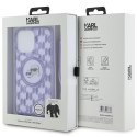 Karl Lagerfeld KLHMP15LHCKCKLCU iPhone 15 Pro 6.1" fioletowy/purple hardcase IML Crossbody Monogram Karl & Choupette Head MagSaf