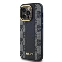 DKNY DKHMP13XPCPVSLK iPhone 13 Pro Max 6.7" czarny/black hardcase Leather Checkered Mono Pattern MagSafe